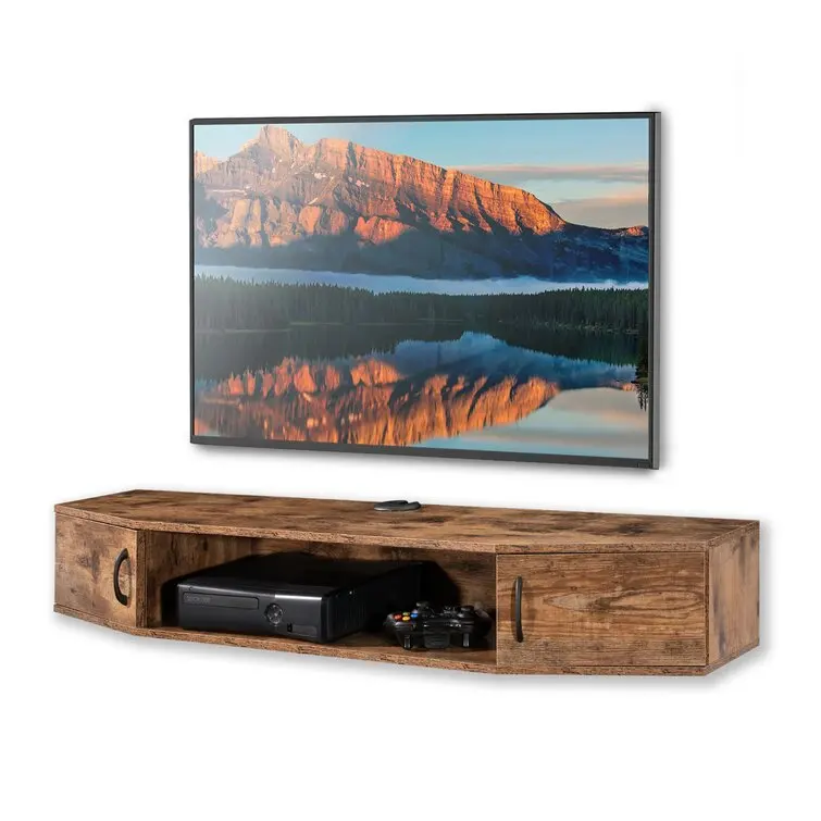 2022 Soggiorno In Legno 75 Pollici Mobile Tv A Parete Galleggiante Mobili Moderni