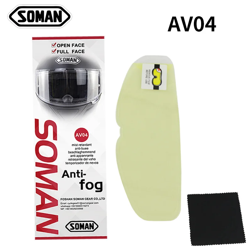 Soman Universal Visor Film Anti Fog Casco Moto Per Agv Shoei Hjc X14 K5 K3Sv K1 Moto Casco Accessori Pellicola Antiappannamento Lente