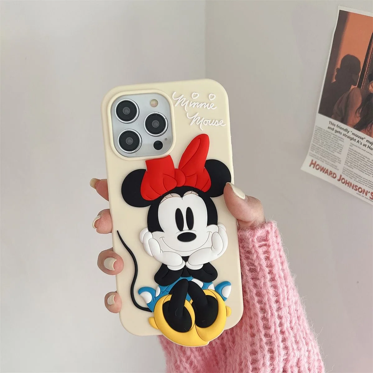 3D Cartoon Disney Mickey Custodie Morbide In Gel Di Silice Per Iphone 15 14 13 12 11 Pro Max Iphone 11 Coppia Cover Posteriore Anti-Goccia