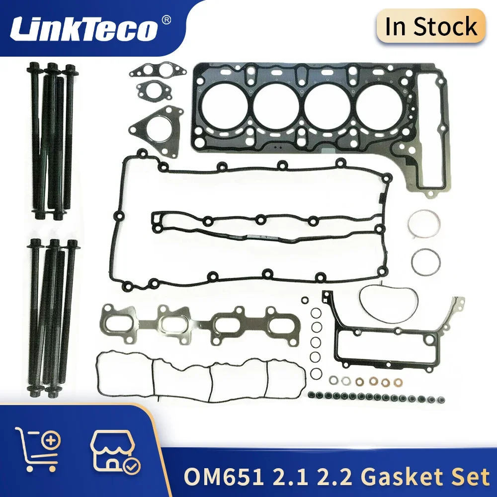 Set Guarnizioni Testata Motore 08-19 Om651 2.1 2.2 2143Ccm Diesel Per Mercedes-Benz Benz C-Class E-Class 2.1L 2.2L Coperchio Valvola