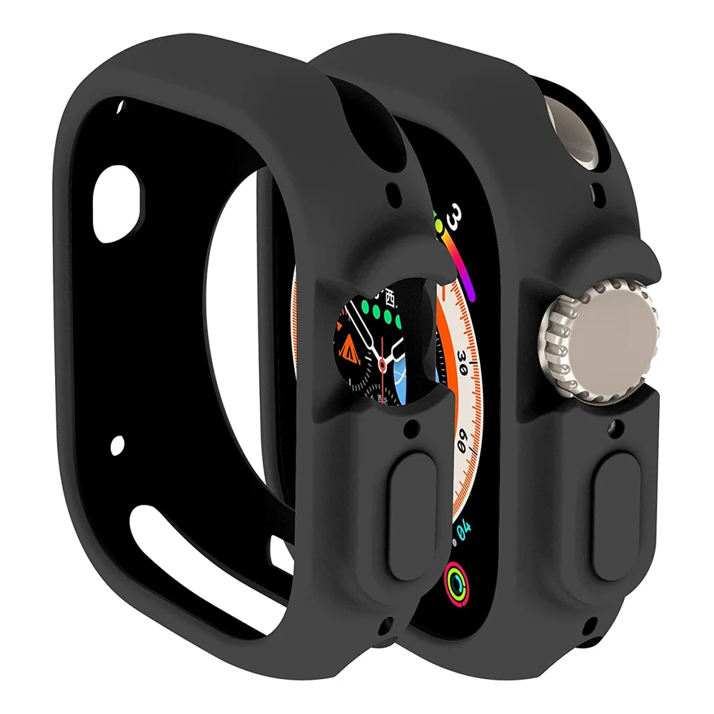 Custodia Per Apple Watch Ultra 49Mm All-Round Antiurto Tpu Cover In Silicone Paraurti Protettivo Apple Watch Ultra 2 49Mm