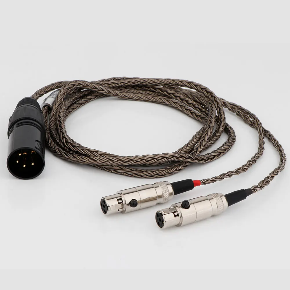 16Core 7N Occ Copper Hifi Xlr 4Pin 2.5 3.5 4.4Mm  Balanced Earphone Headphone Upgrade Cable  For Audeze Lcd 3 Lcd-2 Lcd2 Lcd-4