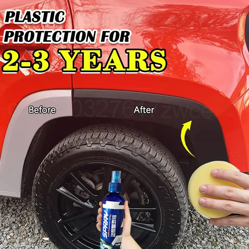 Auto Plastic Restore Coating Agent Car Plastic Rubber Riparazione Esterna Clean Refresh Restoration Agent Black Shine Seal Brighten