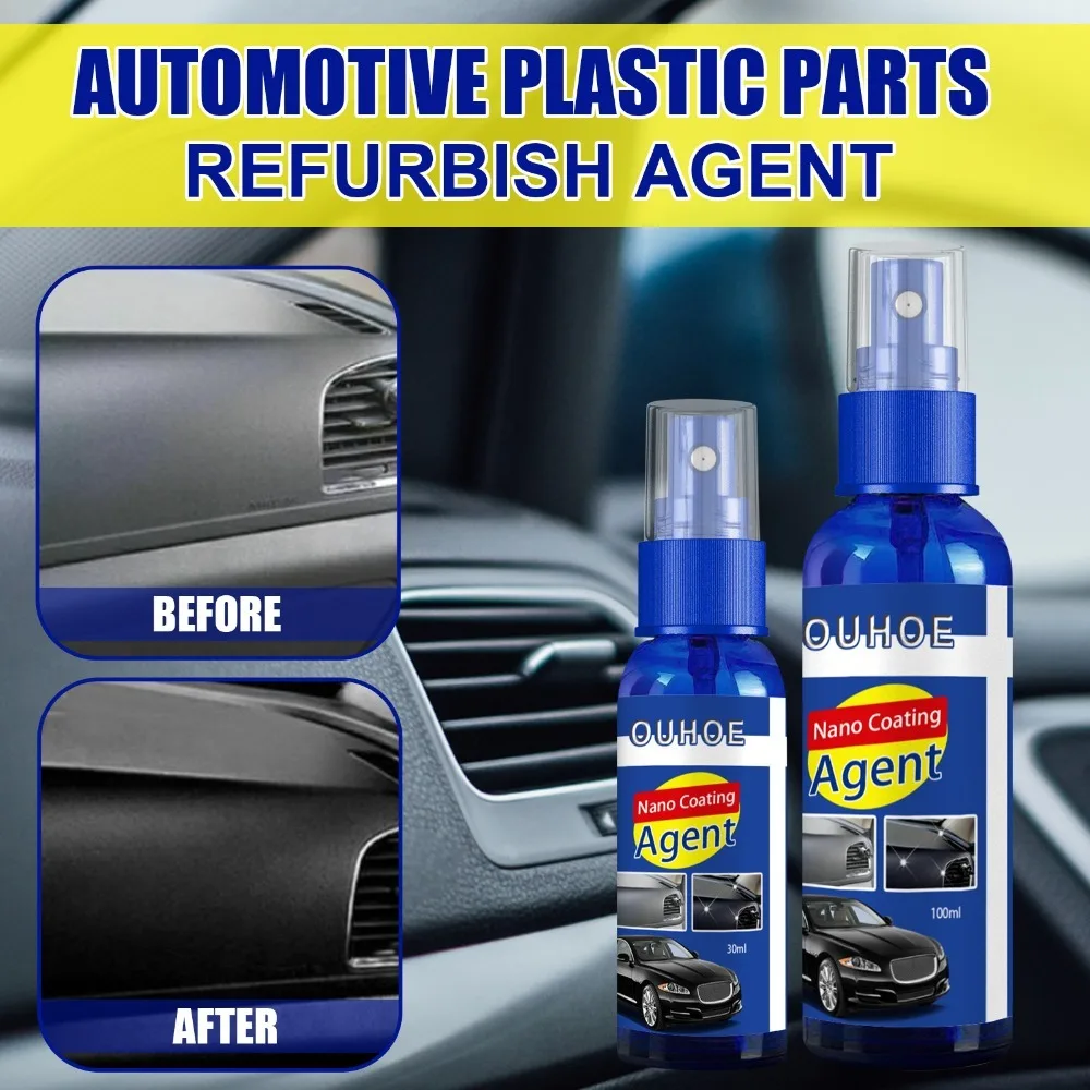 Nano Car Plastic Restore Agente Di Rivestimento Ricondizionare Refresh Car Rivestimento Esterno Spray Sedile Del Cruscotto Ristrutturazione Pulita