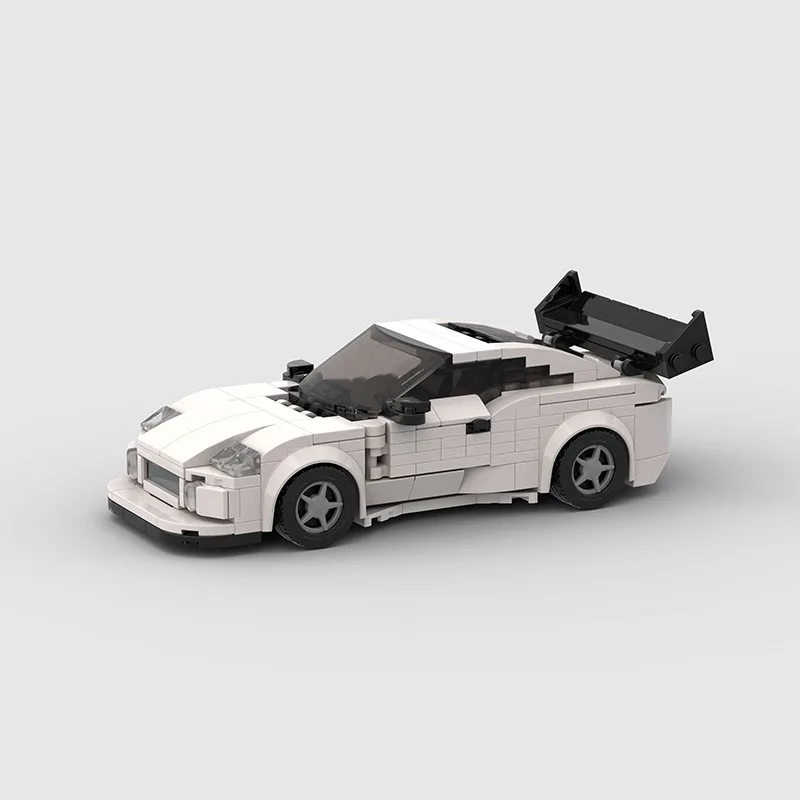 Moc Mk4 Supra Speed Champions White Super Sports Cars Building Blocks Mattoni Set Giocattoli Per Bambini Regali Per Ragazzi E Ragazze
