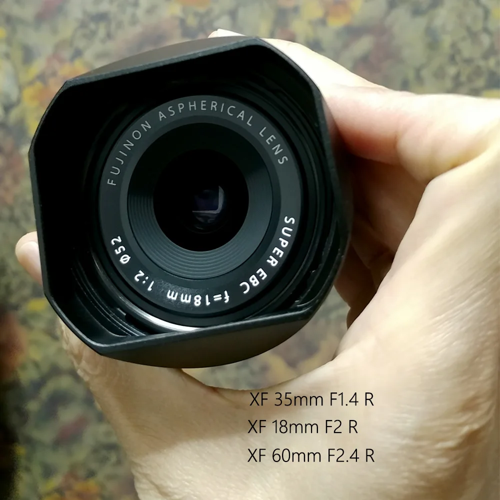 Paraluce Quadrato In Metallo Per Fujifilm Fujinon Xf 35Mm F1.4 R / Xf18Mm F2 R / Xf 60Mm F2.4 R Obiettivo Macro