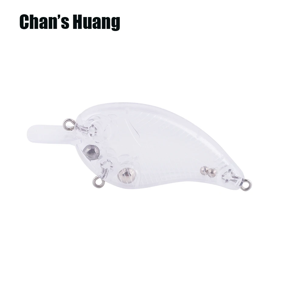 Chan'S Huang 10/20 Pz 7Cm 7.5G Non Verniciato Mini Manovella Lato Piatto Corpo Duro Square Bill Crankbait Blanks Bass Trota Esche Pesca