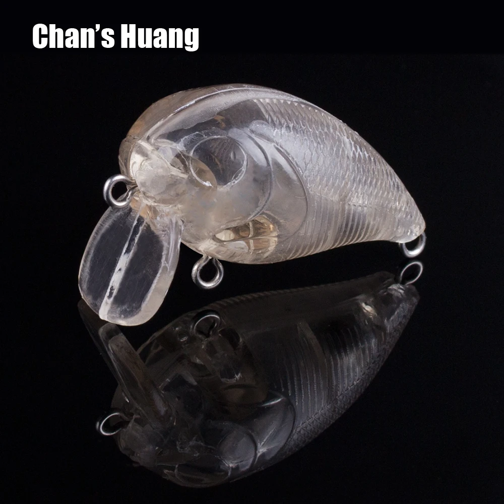 Chan'S Huang 10/20Pcs 4.5Cm 6.1G Shallow Diving Crankbait Blanks Involucri Non Verniciati Wobblers Da Pesca Round Bill Wholesale Tackle