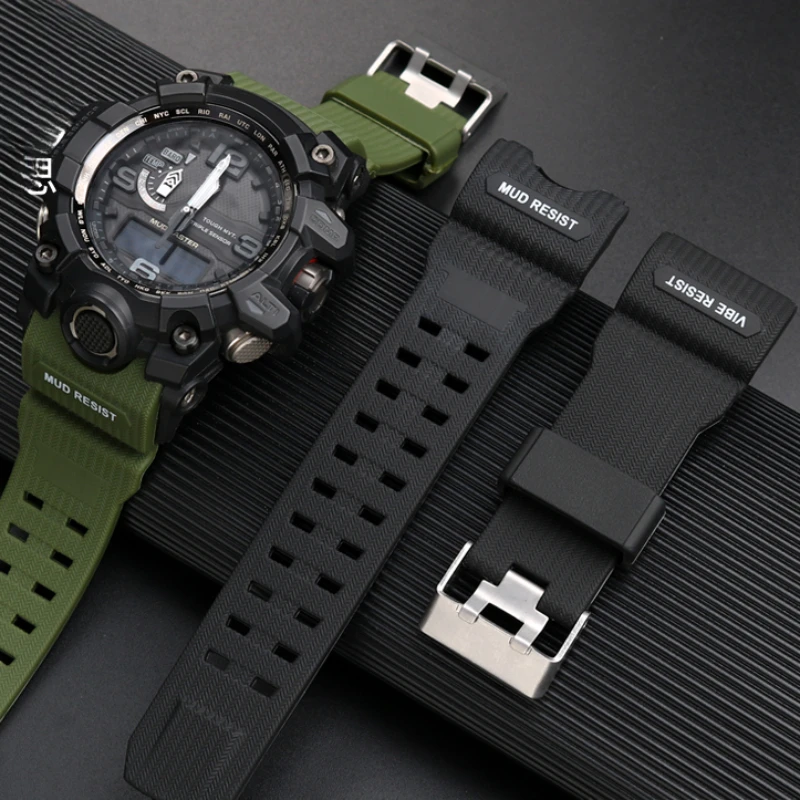 Per Casio G-Shock Big Mud King Series Army Green Khaki Sostituisci Cinturino Gwg-1000 Cinturino In Silicone In Resina Accessori Da Uomo