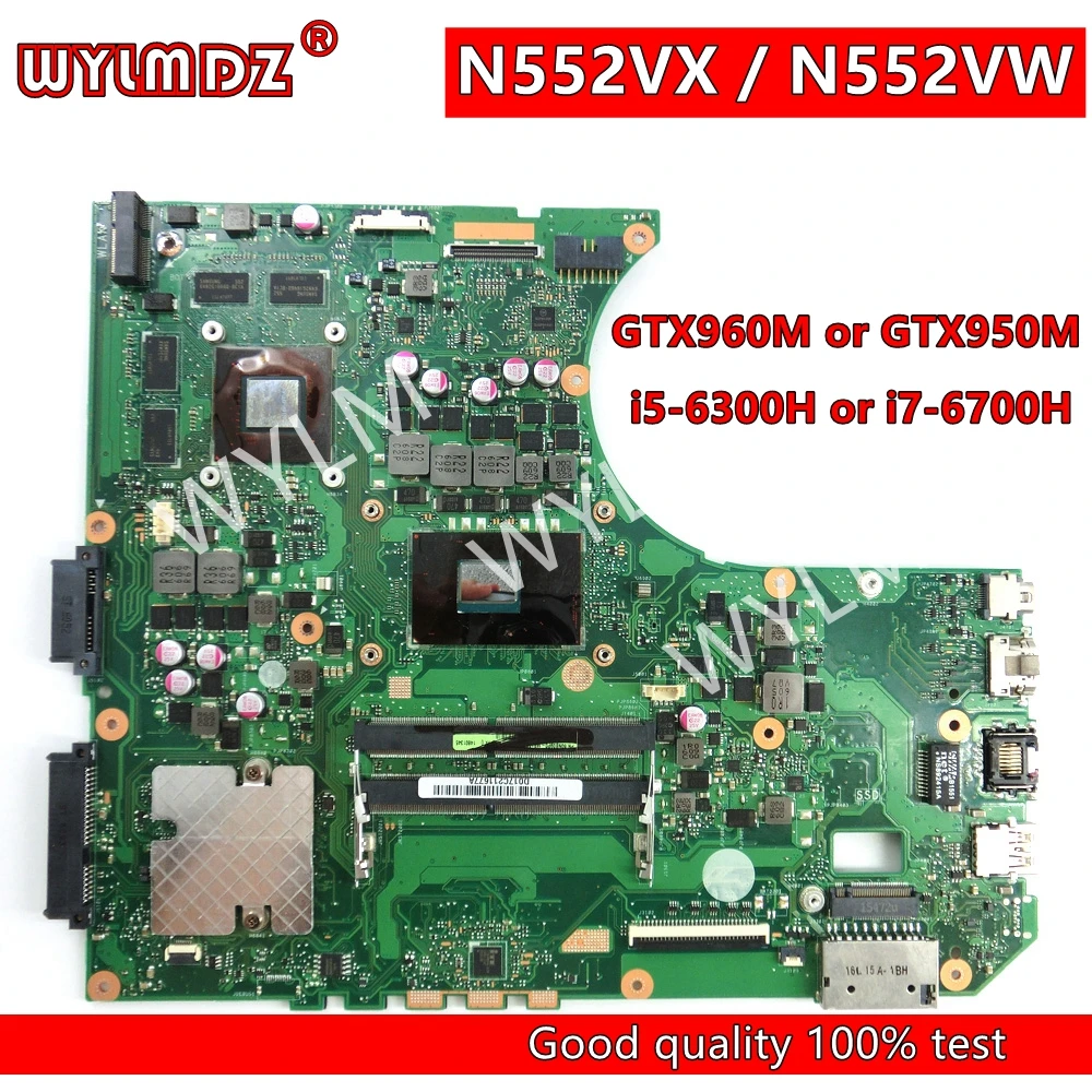 Scheda Madre Del Computer Portatile N552Vw Per Scheda Madre Asus N552Vx N552V N552 I5-6300H I7-6700H Gtx960M O Gtx950M 100% Funzionante