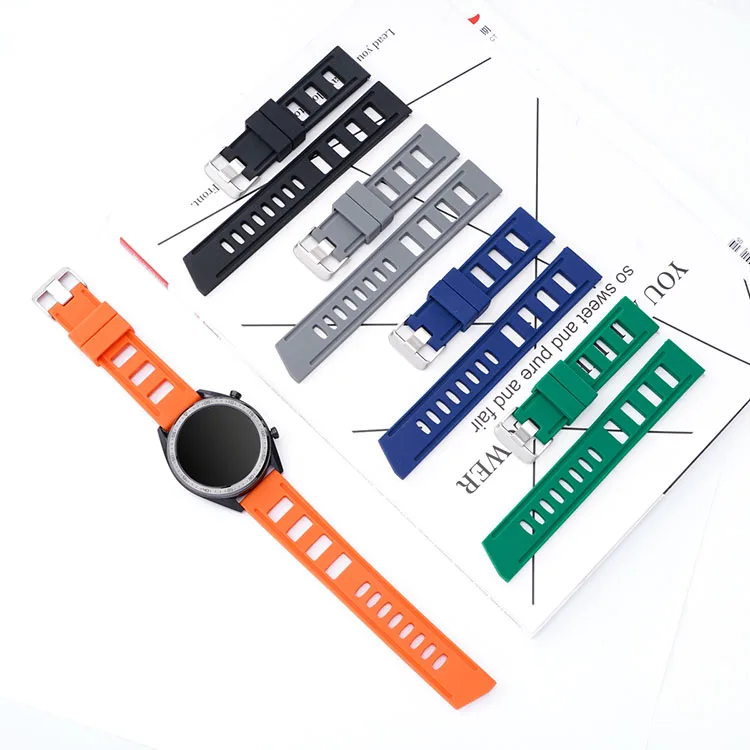 Cinturino In Silicone Impermeabile Per Huawei Seiko Omega Xiaomi Vivo Watch Men Watchband Accessorio 20 22Mm Orologio Di Personalità Traspirante
