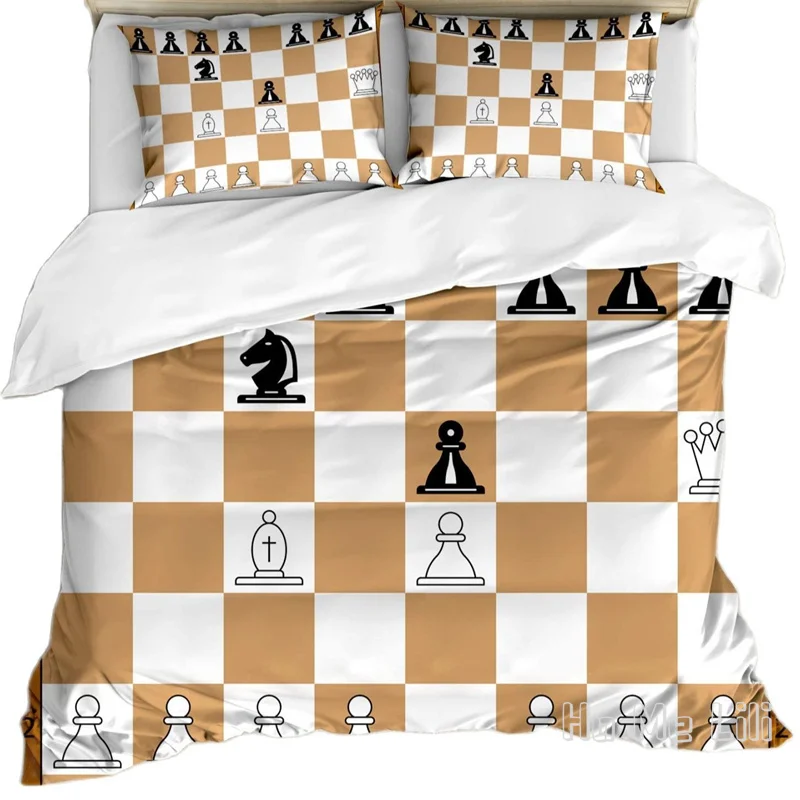 Gioco Da Tavolo Di Ho Me Lili Copripiumino Posizione Di Apertura Su Scacchiera Lettere Numeri Quadrati Stampa Biancheria Da Letto Decorativa
