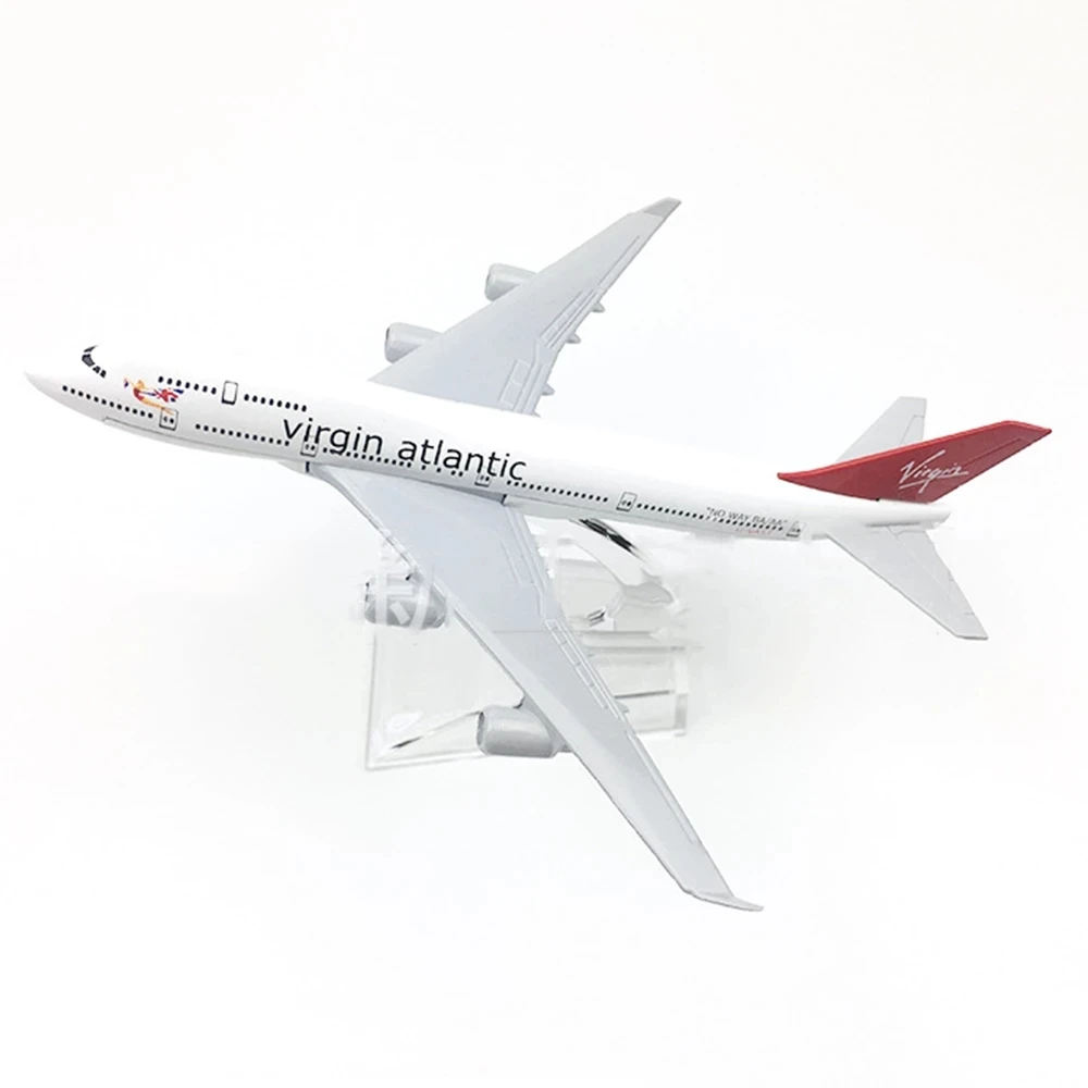 Aereo In Lega In Scala 1/400 B747 Virgin Atlantic 16Cm Aereo Boeing 747 Modello Giocattoli Decorazione Collezione Regalo Per Bambini