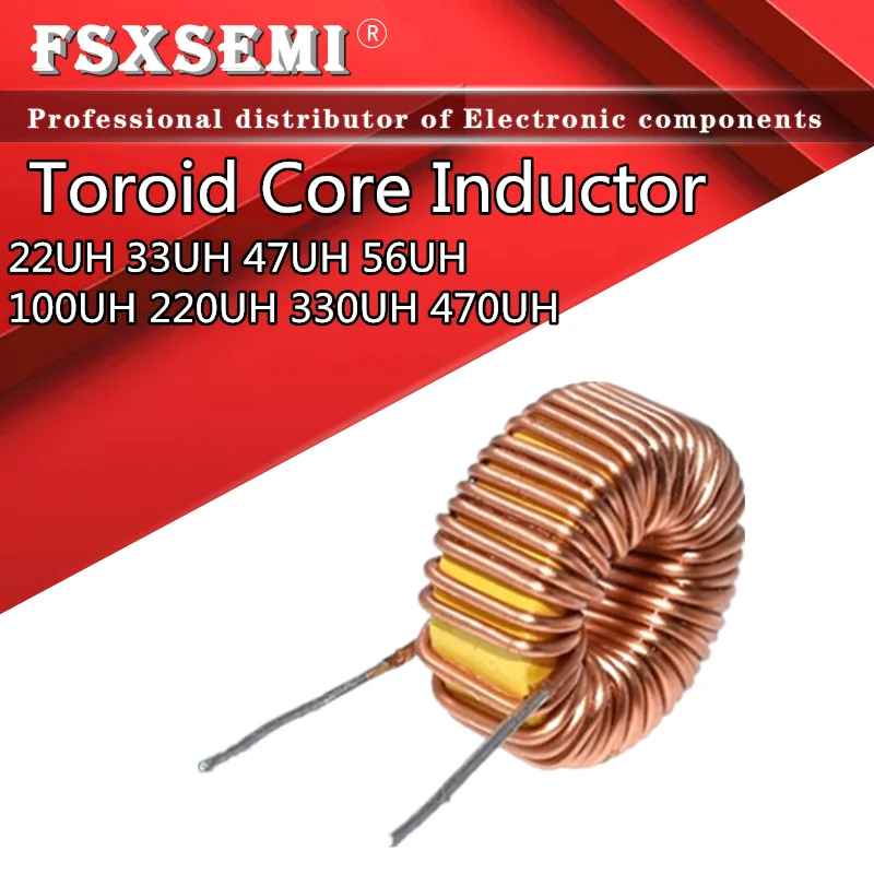 5Pcs Toroid Core Inductor 3A Winding Magnetic Inductance 22Uh 33Uh 47Uh 5647Uh 100Uh 220Uh 330Uh 470Uh Inductor For Lm2596