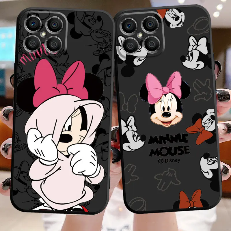 Disney Mickey Mouse Minnie Case Funda For Honor 20I Play 9A 9X Pro 50 Pro 60 20 Lite 30I X7 X8 Magic4 Pro 8X Cover Nero