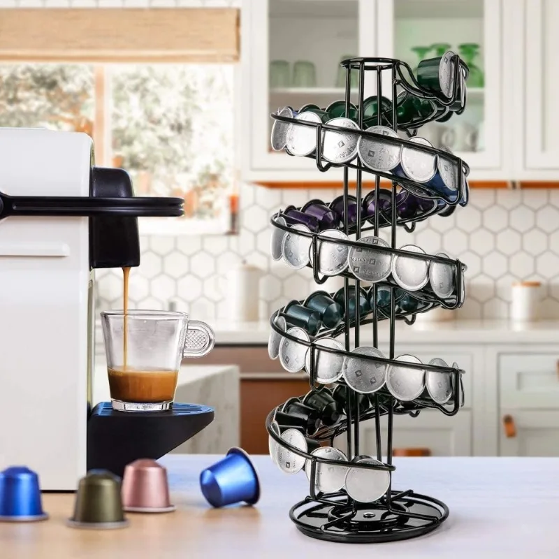 Girevole 30 Pezzi Per Nespresso K-Cup Vertuo Coffee Dolcegusto Capsule Capsule Stand Scaffali Portaoggetti Rack Dolce Gusto Pods Holder