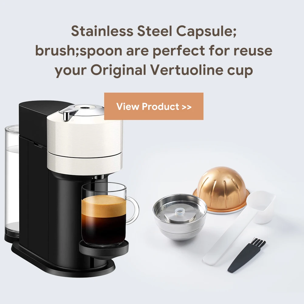 Nuova Capsula Di Caffè Riutilizzabile Icafilas Solo Per Nespresso Vertuo Next Coffee Fliter Pod In Acciaio Inossidabile Per Vertuo Next Machine