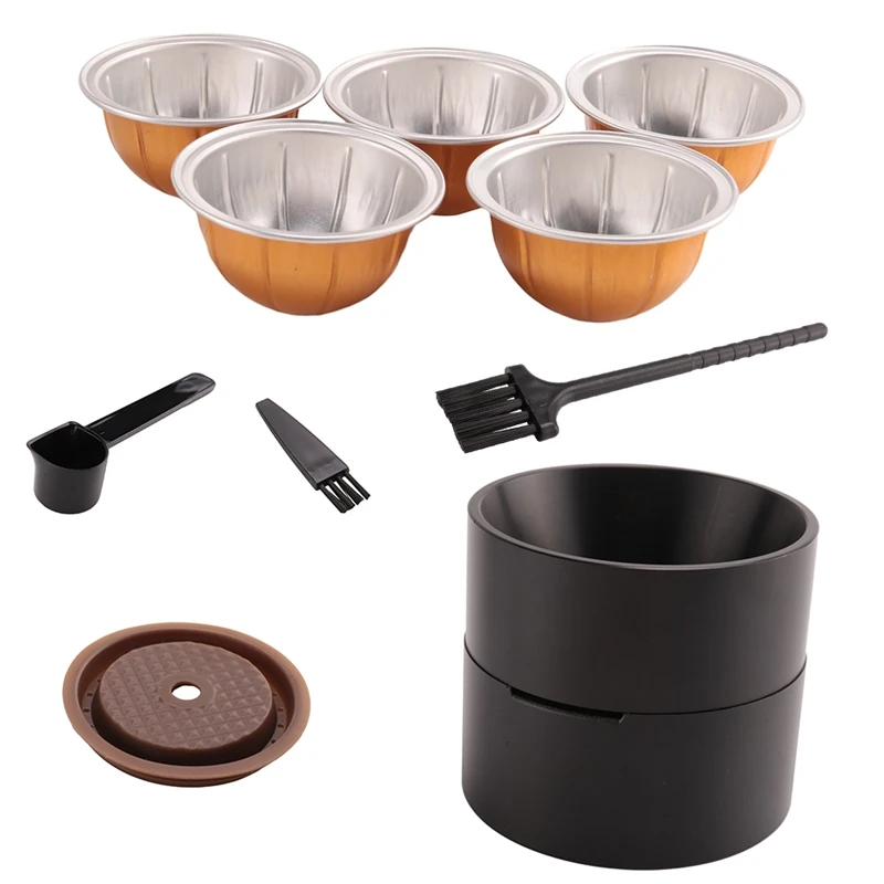 Ricaricabile Per Vertuo Line Capsule Coperchio Coffee Capsule Seal Stand Tool Per Nes Vertuo Pods Baccelli Vuoti Riutilizzabili In Alluminio