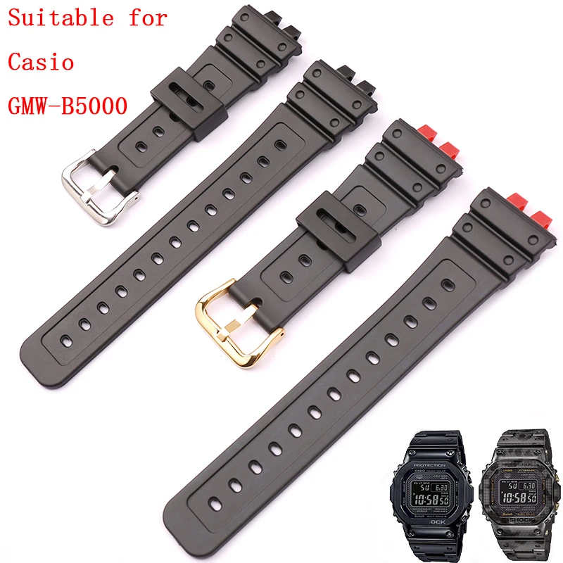 Accessori Per Orologi Cinturino In Silicone Da Uomo Adatto Per Cinturino Impermeabile Sportivo In Resina Nera Casio Gmw-B5000D