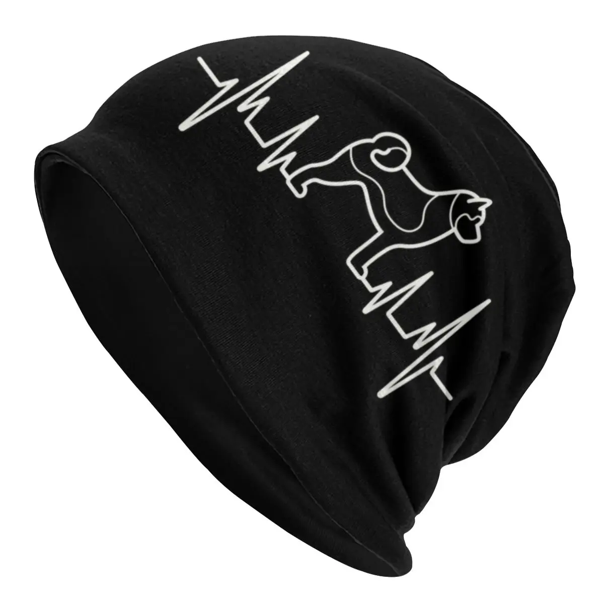 Cool Winter Warm Women Men Knit Hats Adult Cute Akita Inu Dog Heartbeat Skullies Berretti Berretti Japanese Dog Lover Bonnet Hats