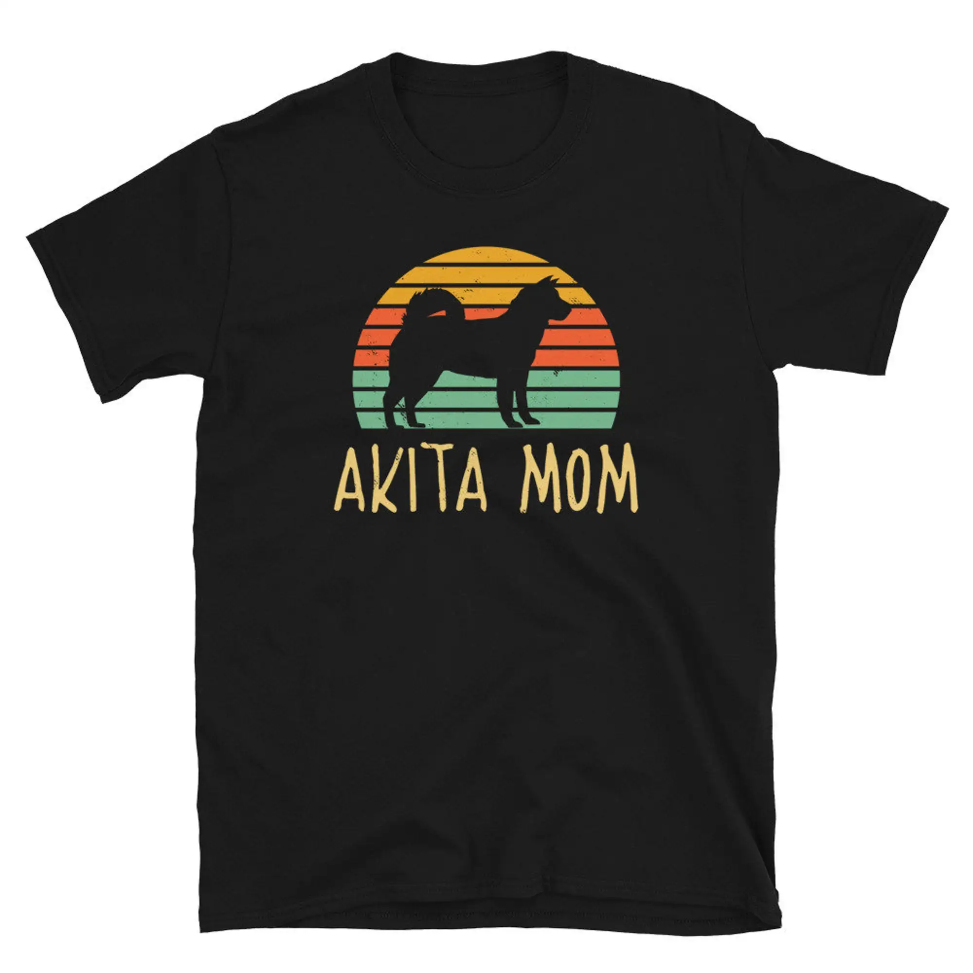 Maglietta Vintage Akita Mom Dog Bandiera Americana Patriotic Pet Owner Akitas Japanese Inu