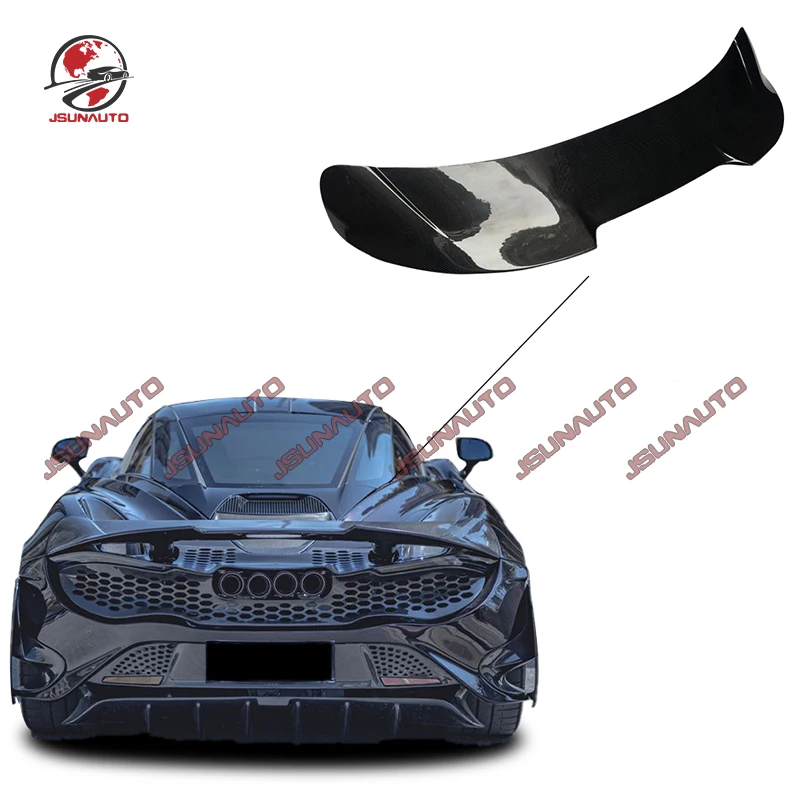 High Quality Real Carbon Fiber Body Kit For Mclaren 720S To 765Lt Style Body Kit Carbon Rear Spoiler Rear Trunk Wing Accessories