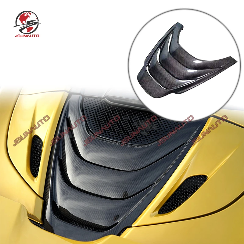 For Mclaren 720S Oem Style Dry Carbon Fiber Rear Engine Cover Car Accessories Carbon Hood Bonnet For 720S Spider Body Kit
