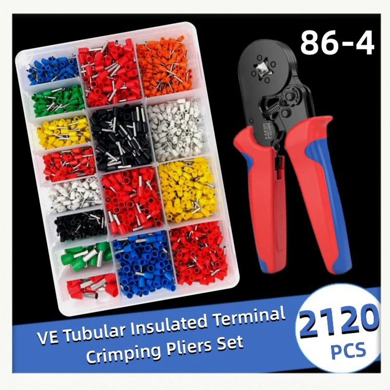 Terminali A Crimpare Tubolari Ve Da 300-2120 Pezzi, Terminali Isolati Electricos Para Cable, Pinze A Crimpare, Connettore A Filo Automatico