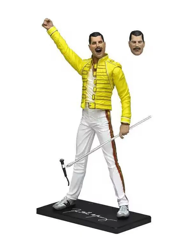 Original Queen Freddy Mercury Action Figure Live At Wembley Stadium Figurnies Cartoon Model Gifts Regalo Di Compleanno Model Toy