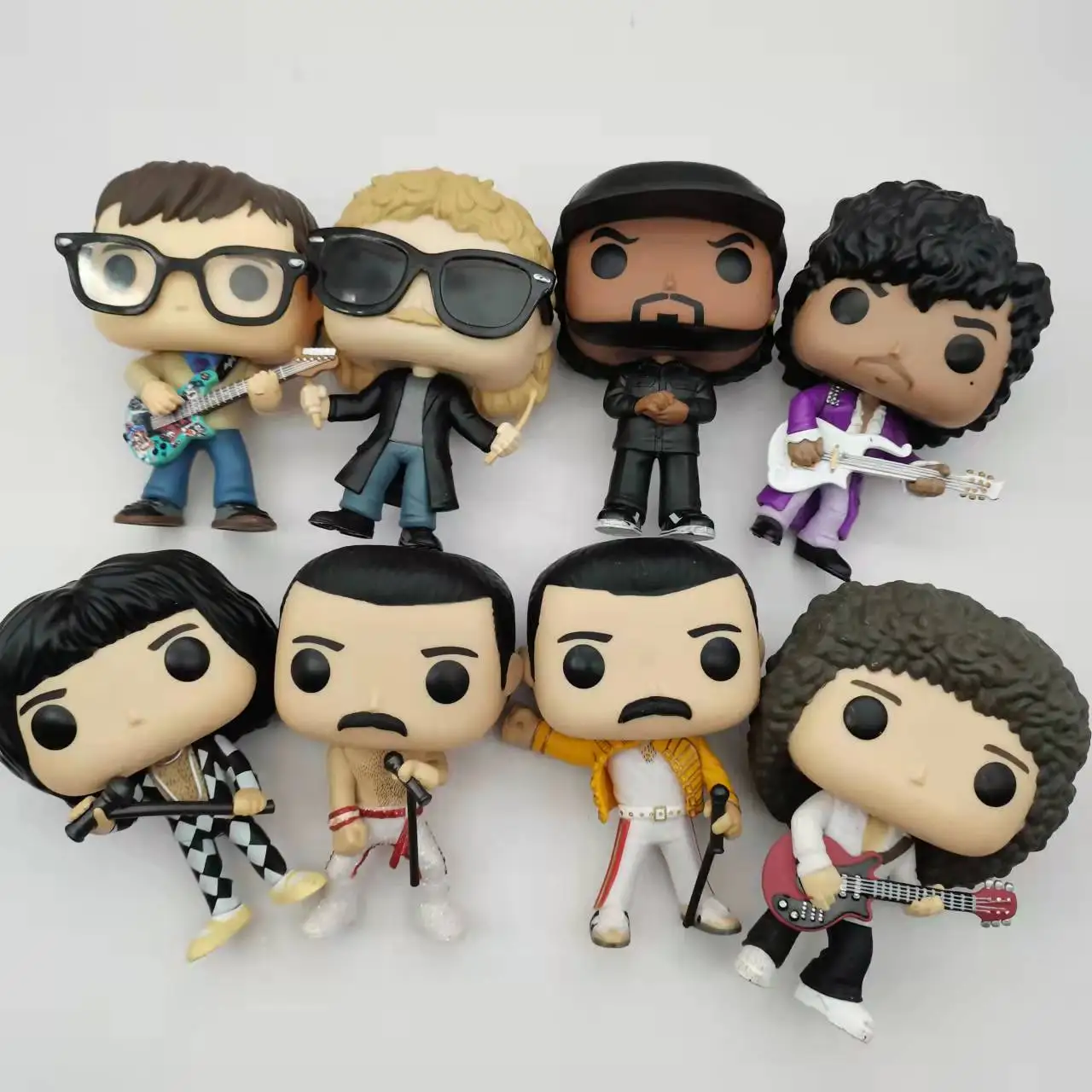 Action Figures Rock Music Star Freddie Mercury Zebra May Frank Barba James Hetfield Modello In Vinile Giocattoli Collezione Regalo Bambola Senza Scato