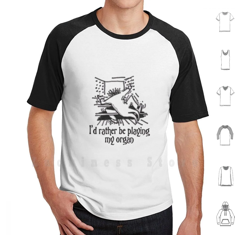 Divertente Cartoon Of Organist T Shirt Big Size 100% Cotone Organist Organ Orgel Orgue Pipe Organ Strumento Musicale Musicale