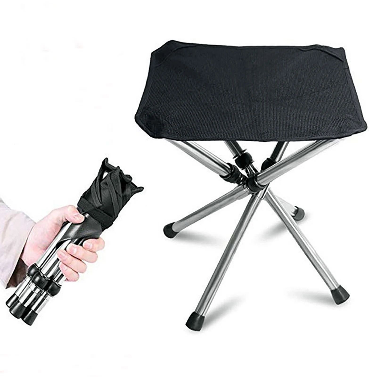 Sgabello Pieghevole Sgabello Pieghevole Da Esterno Sedile Da Viaggio Portatile Peso Massimo 160Kg Sgabello Da Campeggio Mini Sedia Pieghevole Da Pesca