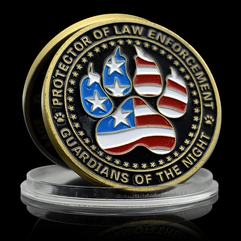American Police Dog K9 Challenge Coin Fedeltà Honor Course Strength Guard Medaglia Commemorativa In Capsule Festival Gift