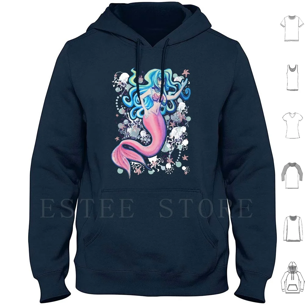 Pink Tailfin Mermaid Hoodies Sirena Sirene Sea Ninfa Sea Ninnhs Nereid Nereids Sirena Sirene Nymph Ninfs Jelly