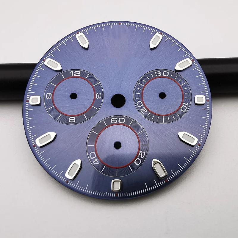 Quadrante Dell'Orologio Blu Di Alta Qualità Per Daytona 116509-0071, Adatto Al Movimento 4130, Parti Di Ricambio Per La Riparazione Dell'Orologio