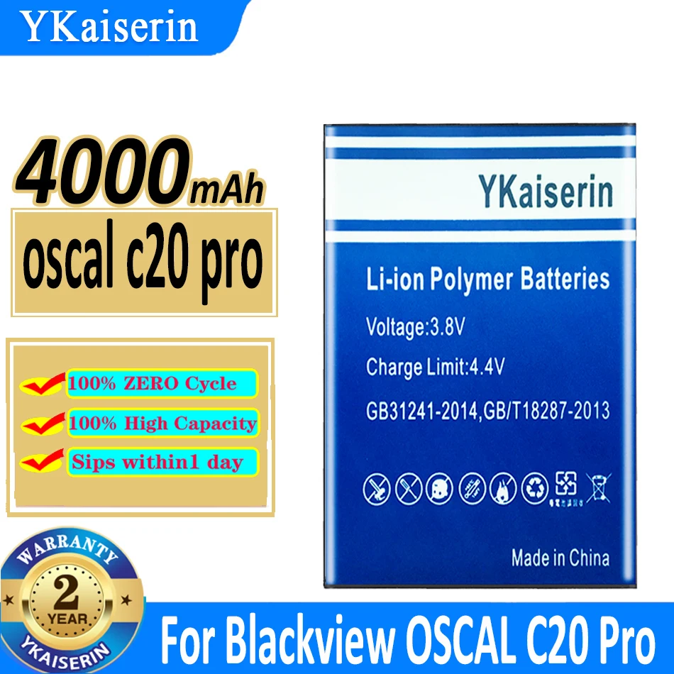 Ykaiserin Batteria Oscal C20 Pro (Muslimb) 4000Mah Per Blackview Oscal C20 Pro C20Pro Bateria