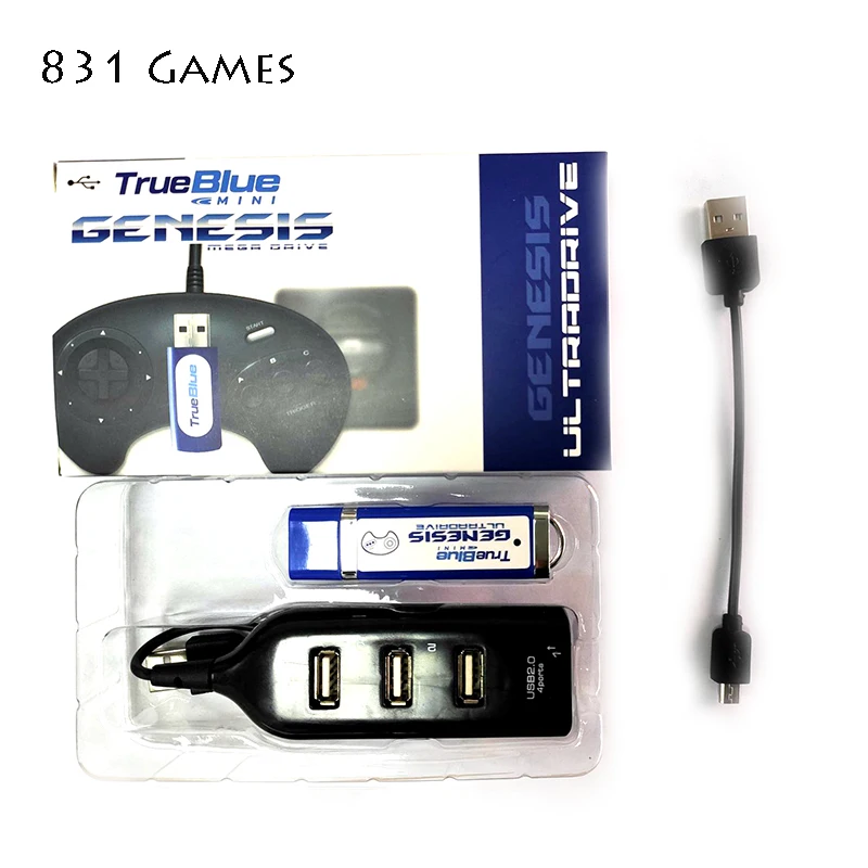 2019 Nuovo Arrivo 813 Giochi Per 2 Giocatori True Blue Mini-Ultradrive Pack Per Genesis Per Mega Drive Mini Real-Time Save