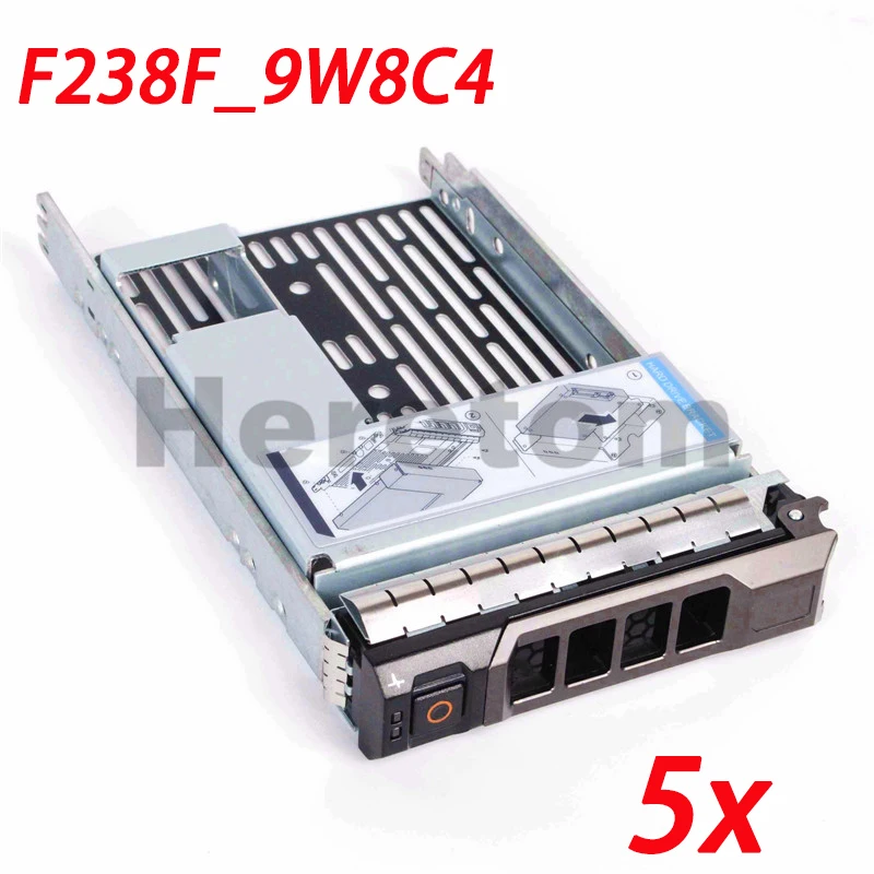 5Pcs 2.5 "Hdd Adapter 9W8C4 F238F 3.5" Sas/Sata Hddtray Caddy 0F238F Per Dell R730 R720 R530 T630 09W8C4