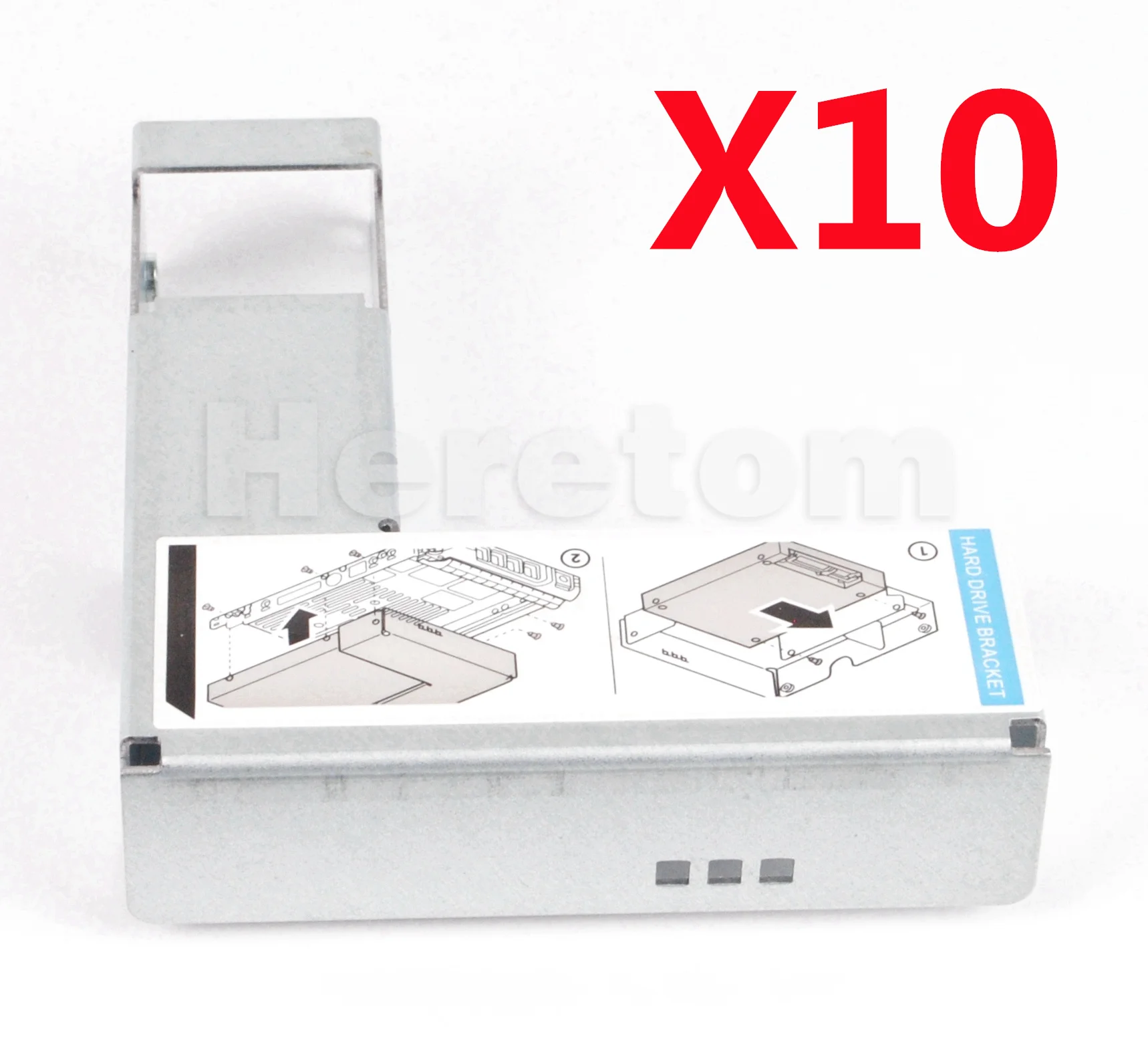 10Pcs 2.5 "3.5" Sas/ Sata Tray Hdd Adapter Per Dell Kg1Ch/651314 R320 R420 R720 T320 R710 R510 R515 R410 9W8C4 Converter