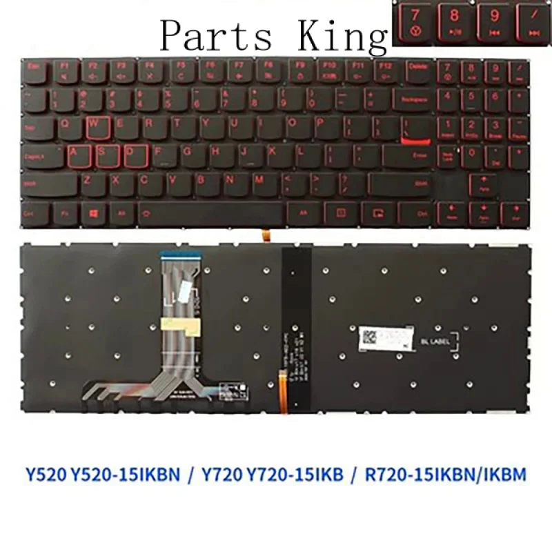 Nuova Tastiera Con Retroilluminazione Per Lenovo Y520 Y520-15Ikbn Y720 Y720-15Ikb R720-15Ikbn R720-15Ikbm