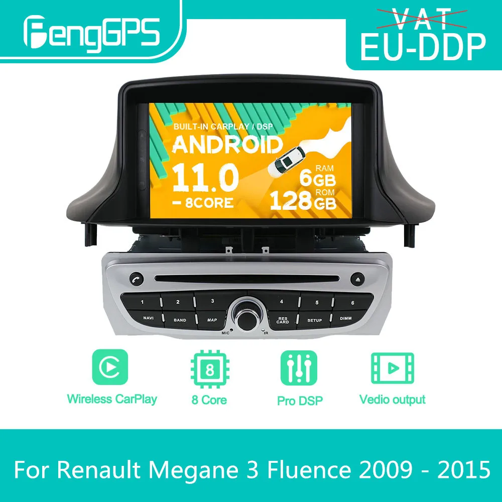 Per Renault Megane 3 Fluence 2009 - 2015 Autoradio Android Stereo Dvd Lettore Multimediale 2 Din Autoradio Gps Navi Px6 Unità
