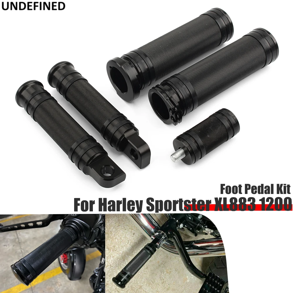 Per Harley Sportster Xl883 1200 Touring Roadking Dyna Breakout Softail Manubrio Manopole Poggiapiedi Pedane Cambio Piolo Chiodo Cnc