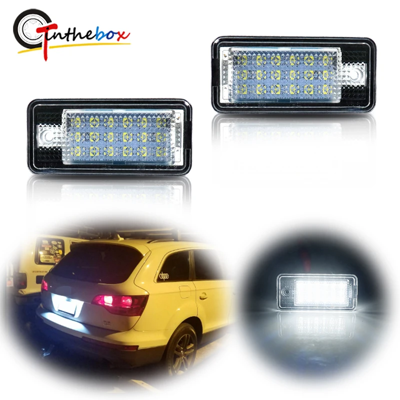 Gtinthebox 2 Pezzi Senza Errori Xenon Bianco 18-Smd Led Numero Luci Targa Per Audi A3 S3 A4 S4 B6 B7 A5 S5 A6 S6 A8 S8 Q7
