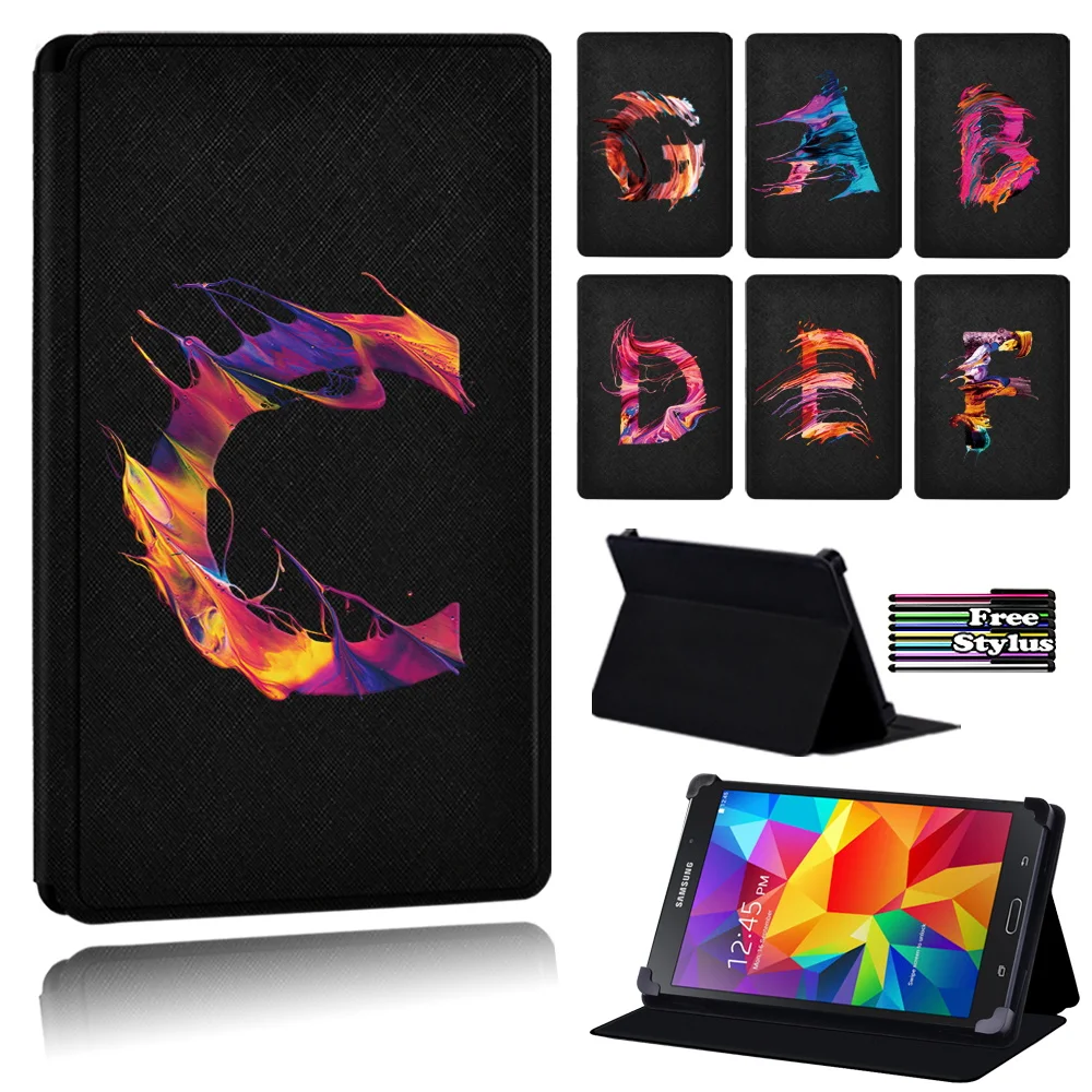 Custodia Per Tablet Per Samsung Tab 4/Tab 3/Tab 2/Tab 10.1/Tab 10.1 Lte/Tab 3 Lite Custodia Universale In Pelle Pu Stilo Gratuito