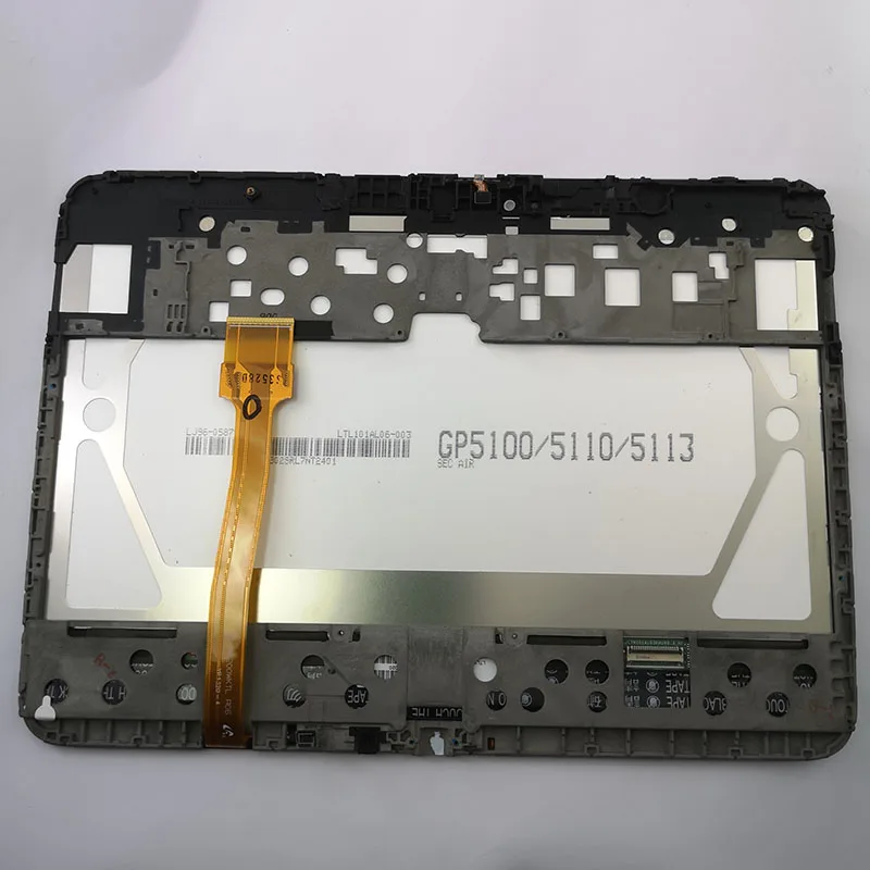 Per Samsung Galaxy Tab 3 Gt-P5210 P5210 P5200 Modulo Monitor Pannello Display Lcd + Gruppo Digitalizzatore Touch Screen Con Cornice