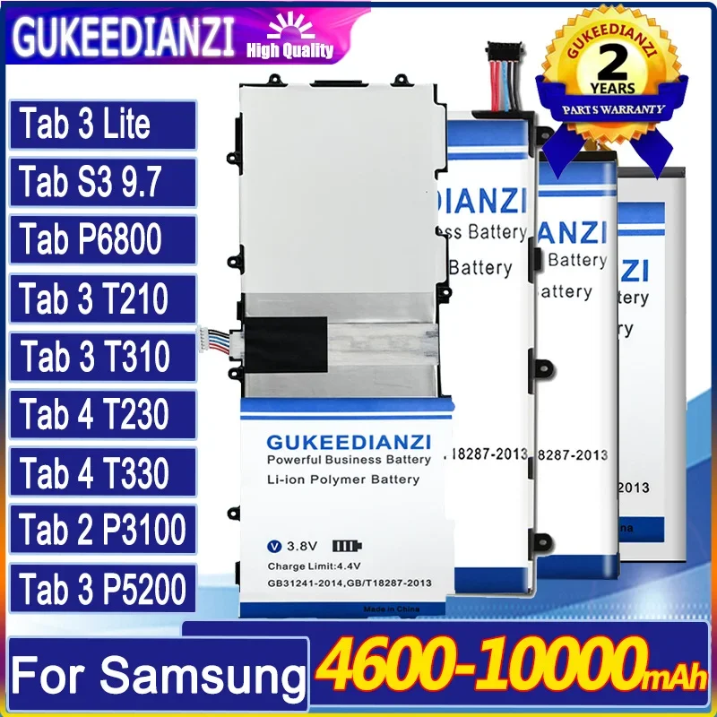 T4500E T4500C Batteria Per Samsung Galaxy Tab 3 10.1 Gt P5200 P5210 P5220 Bateria Tab 2/3/4 /7.0 / 8.0/ Tab 7.7/S3 9.7/3 Lite 7.0