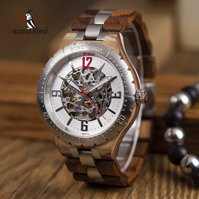 Bobo Uccello Meccanico Orologi Da Uomo Impermeabile Automatico Orologi Top Brand Di Lusso Orologi Da Polso Orologi Uomo Automatico