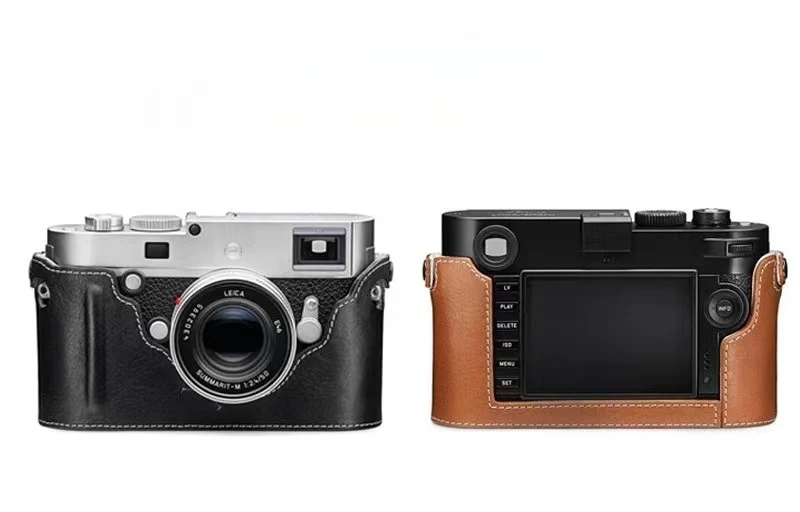 Holding Power Handmade Custodia Per Fotocamera In Vera Pelle Video Mezza Borsa Fotocamera Body Per Fotocamera Leica M240-P M240 M262 M246 Typ246