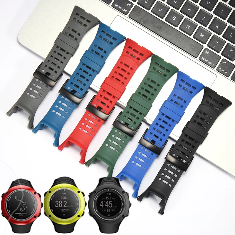 Accessori Per Orologi Adatti Per Suunto Ambit 3S 3 Peak Ambit 2R 2S Cinturino Da Uomo Cinturino Da Polso Impermeabile Sportivo In Gomma Siliconica Da 