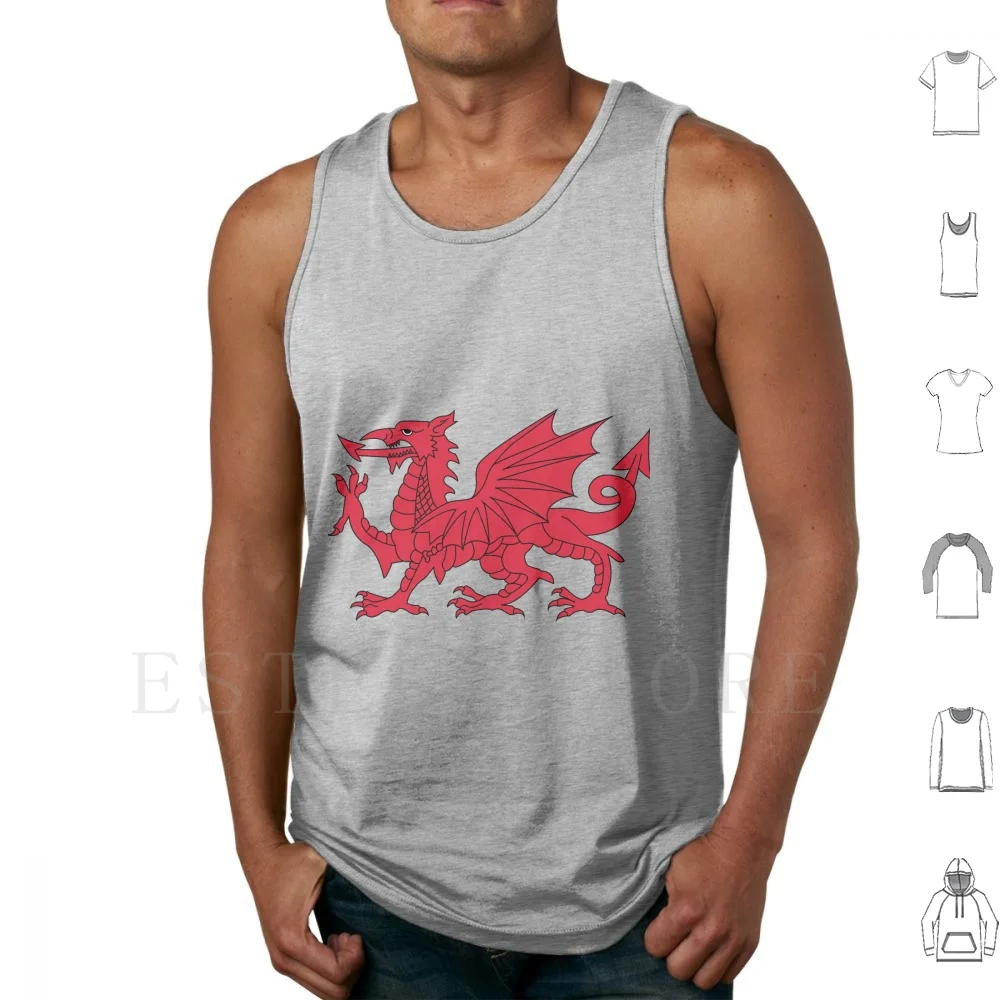 Canottiere Welsh Dragon Canottiera Senza Maniche Dragon Spectra Spectrum Cymru Regno Unito Cymru Am Byth Blaau-Gwent Bridgend